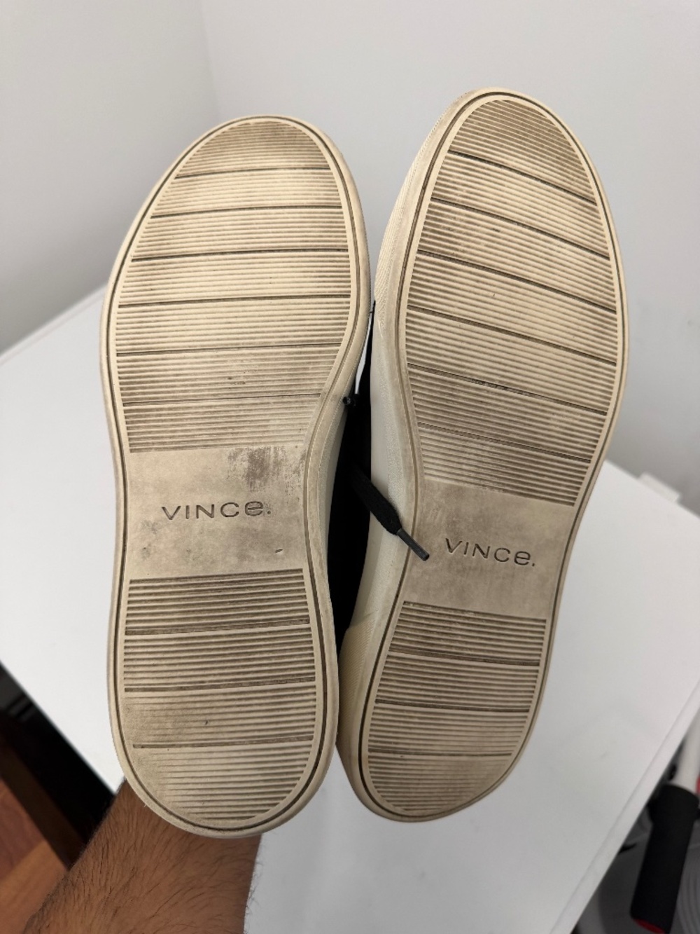 Vince Leather Men's Shoes Black - Size 10